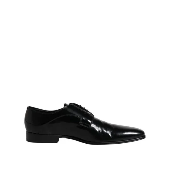 Dolce & Gabbana Black Leather Lace Up Derby Formal Shoes